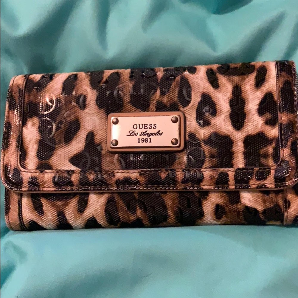 Guess Leopard Print Wallet! Asking $25 - image 1
